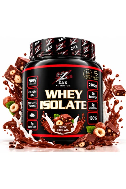 پروتئین وی ایزوله zax nutrition طعم فندق ۲۱۰۰ گرمی با B6