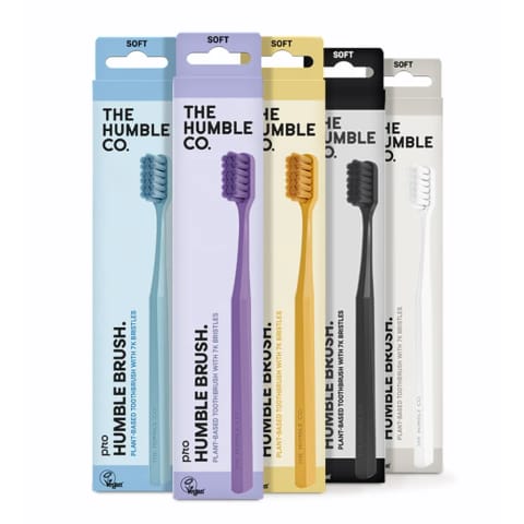 Humble Brush Pro7000 مسواک گیاهی حاوی خاک رس - نرم (طرحدار)
