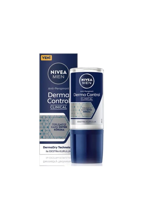 NIVEA Derma Control Clinical محافظت برتر دئودورانت رولی مردانه 50 میلی‌لیتر