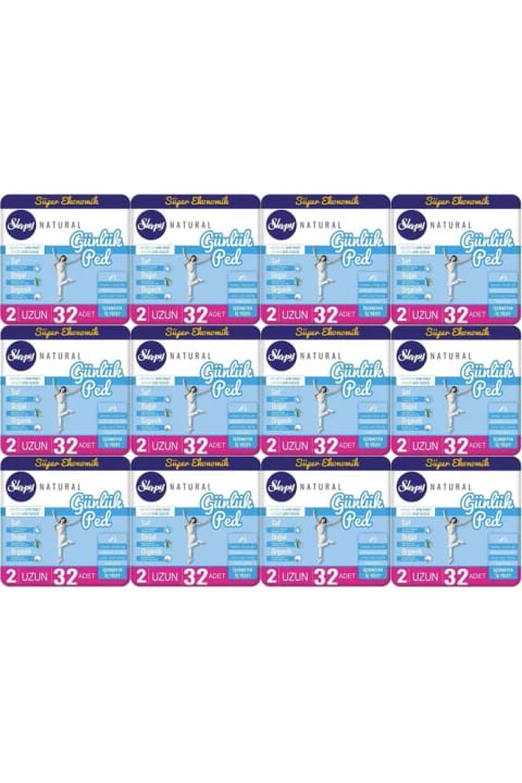 Sleepy Natural روزانه بلند 384 عددی بسته فوق اقتصادی (12 بسته × 32 عدد)