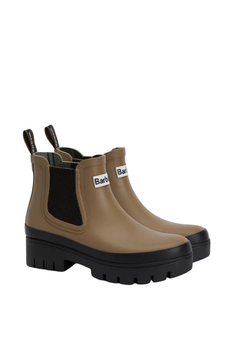 بوت بارانی چلسی Barbour مدل Halton BE31 رنگ قهوهای نظامی