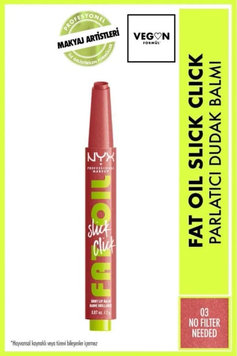 رژ لب مایع براق و مرطوبکننده NYX Professional Makeup مدل Fat Oil Slick Click با رنگ صورتی