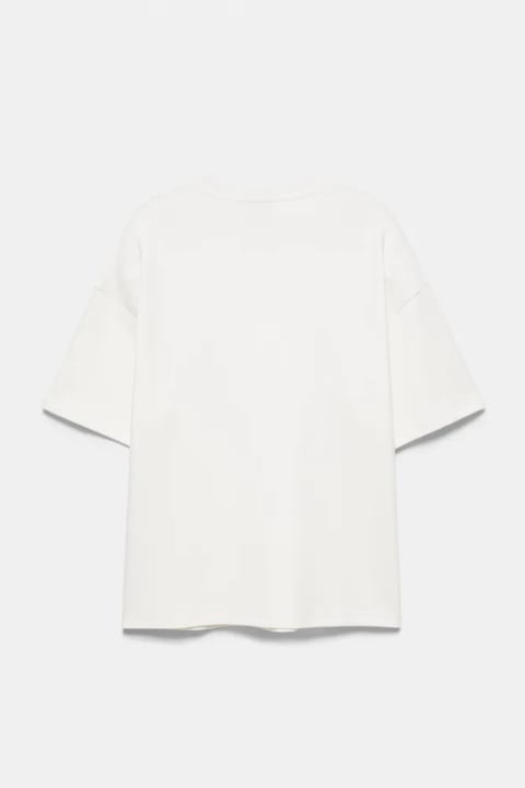 Pull&Bear سوییشرت آستین کوتاه با لوگوی برجسته