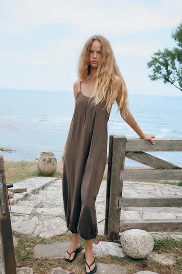 FLOWING STRAPPY JUMPSUIT سرهمی بنددار جادار