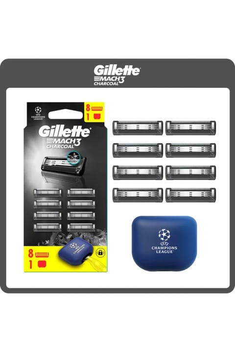 Gillette Mach3 Charcoal 8'li Avantajlı Yedek Tıraş Bıçağı