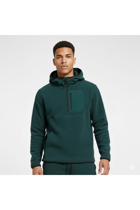 سویشرت هودی نیم‌زیپ مردانه Puma PUMATECH