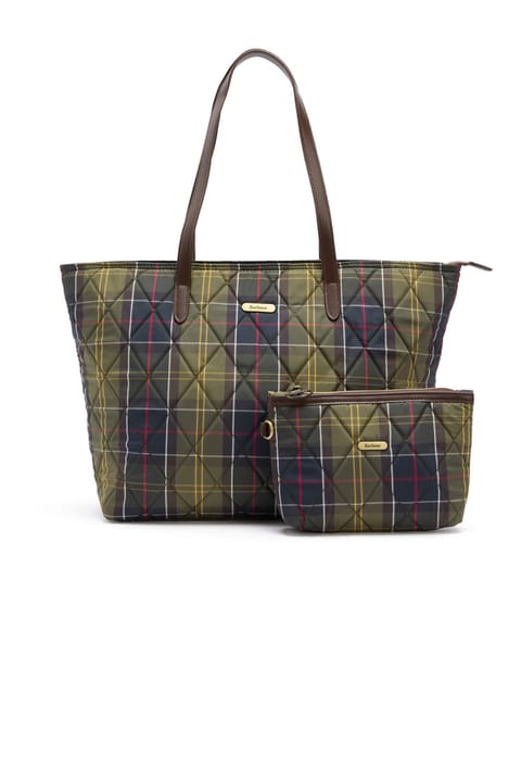 کیف دوشی Barbour مدل Wetherham Tartan طرح OL71 Classic Tartan
