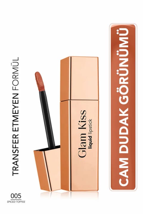 Flormar Glam Kiss رژ لب مایع براق با رنگدانه بالا و مرطوبکننده با ظاهر شیشهای