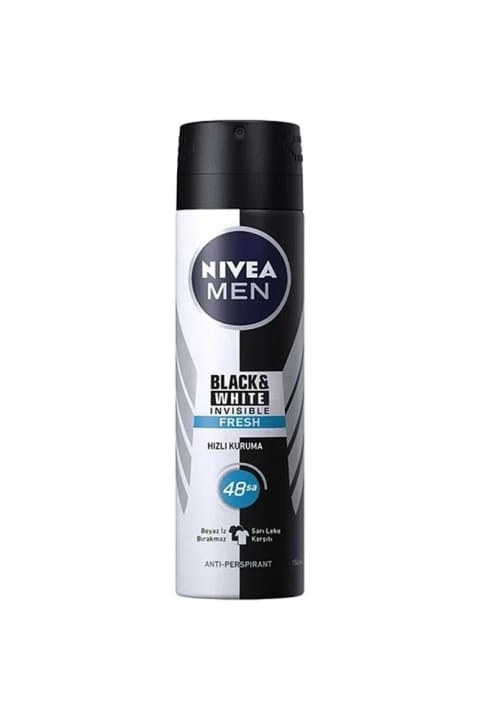 NIVEA Invisible Black&White Fresh اسپری دئودورانت 150ml مردانه