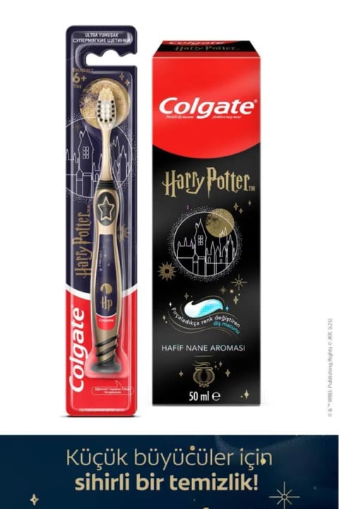 Colgate خمیر دندان کودکان هری پاتر 50 میلیلیتر، مسواک نرم 6+