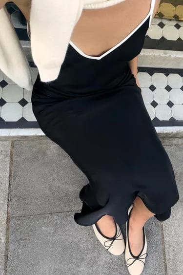 Zara تخت باله با پاپیون