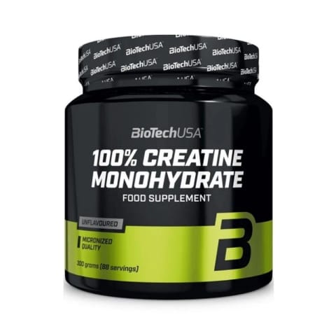 کراتین مونوهیدرات ۱۰۰٪ BiotechUSA وزن ۳۰۰ گرم - ۸۸ سروینگ (نسخه آمریکایی)