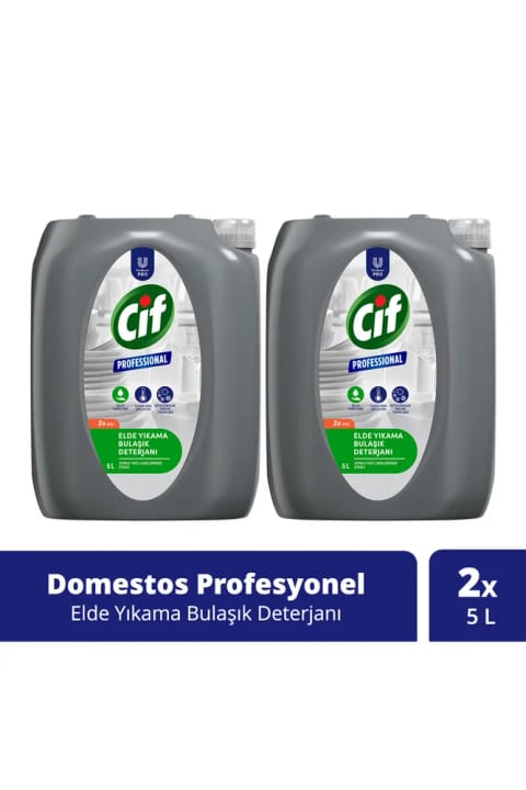Cif Professional مایع ظرفشویی دستی ۵ لیتر x2