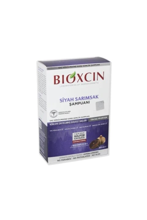 Bioxcin شامپو ضد ریزش مو با سیر سیاه 300ml