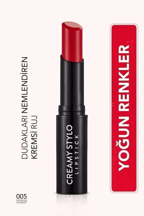 رژ لب استیکی نیمه براق فلورمار - Creamy Stylo Lipstick -005 Scarlet-8682536013659