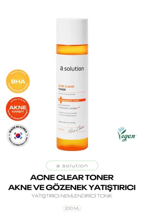 a solution اسنس و تونر ضد آکنه و منافذ Acne Clear Toner 200 میلیلیتر