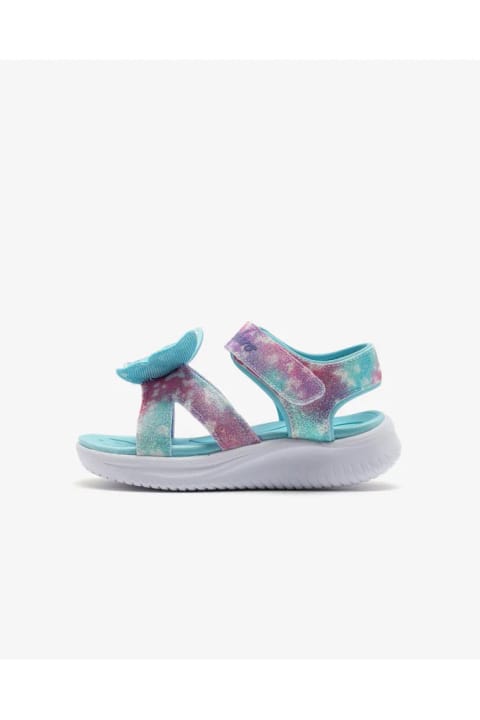 SKECHERS JUMPSTERS SANDAL - BUTTERFLY BRITES دختر بچه آبی/چند رنگ چراغ‌دار
