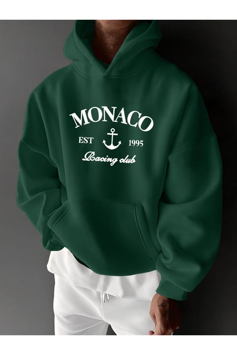 سویشرت اورسایز یونیسکس uyguntarz طرح چاپی Monaco Racing Club