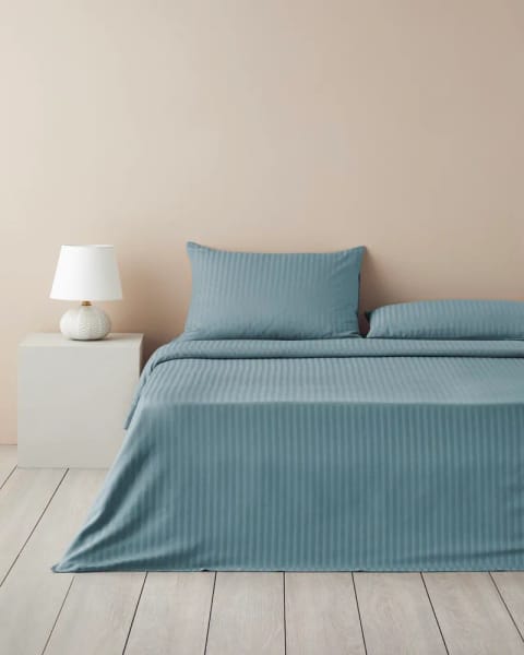 ست روتختی دو نفره با ملحفه Crystal İpeksi Twill سایز 200x220 سانتی‌متر رنگ سبز نفتی
