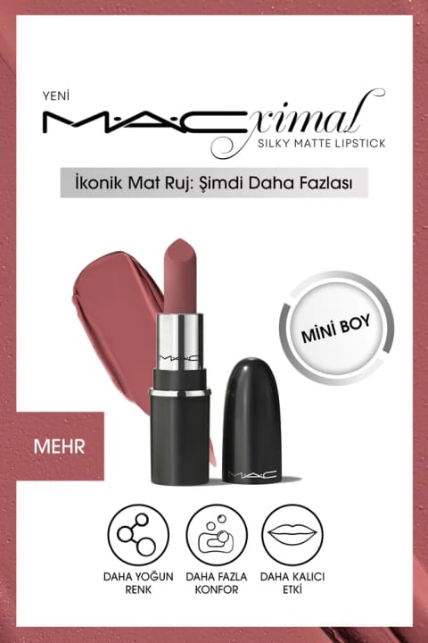 رژ لب مات ابریشمی M.A.C MACximal Mini - Mehr 1.8g