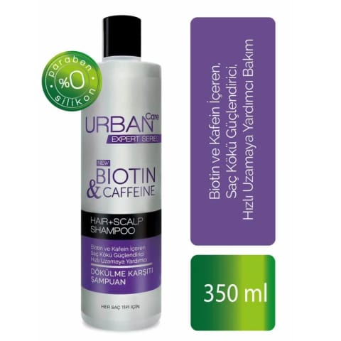 Urban Care شامپو ضد ریزش بیوتین کافئین ۳۵۰ میلی‌لیتر