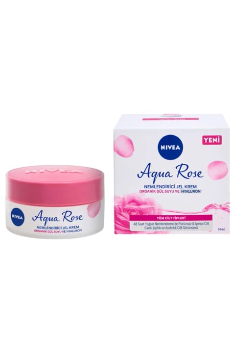 NIVEA Aqua Rose کرم ژل مرطوبکننده صورت با عصاره ارگانیک گل رز ۵۰ میلیلیتر