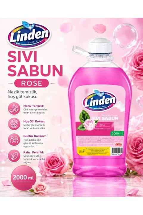 Linden مایع دستشویی رز 2000 میلی‌لیتر