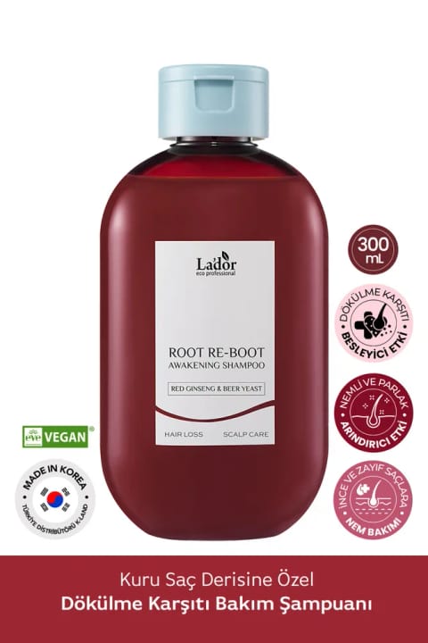 Lador شامپوی مراقبت از مو ضد ریزش با Red Ginseng مغذی