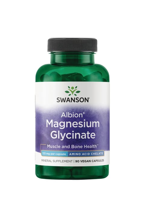 SWANSON Albion Magnesium Glycinate 133 mg 90 کپسول وگان مکمل غذایی