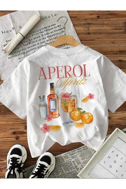 تی‌شرت طرح چاپی Aperol یونیسکس uyguntarz