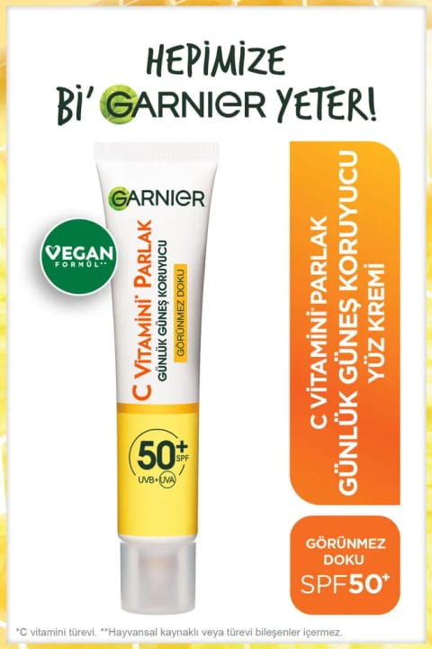 گارنیر اسکین کرم روشنکننده صورت ویتامین C با SPF نامرئی ۴۰ میلیلیتر