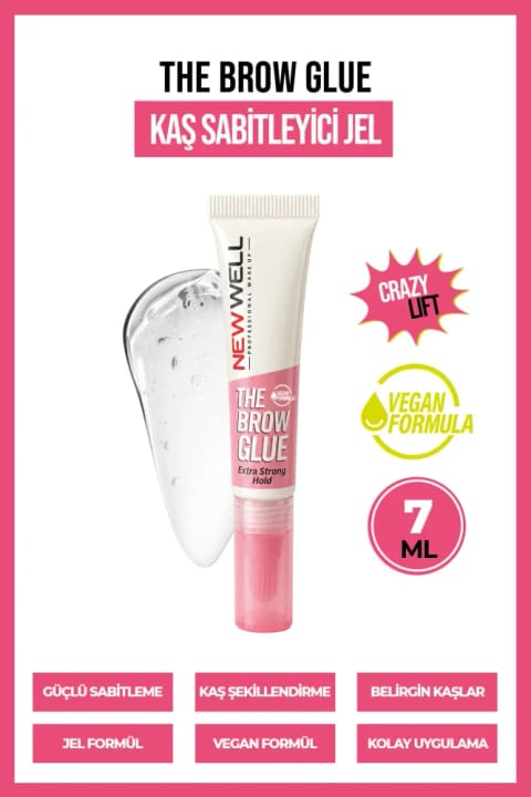 ژل تثبیتکننده ابرو New Well The Brow Glue Crazy Lift با نگهداری فوقالعاده ۷ میلیلیتر