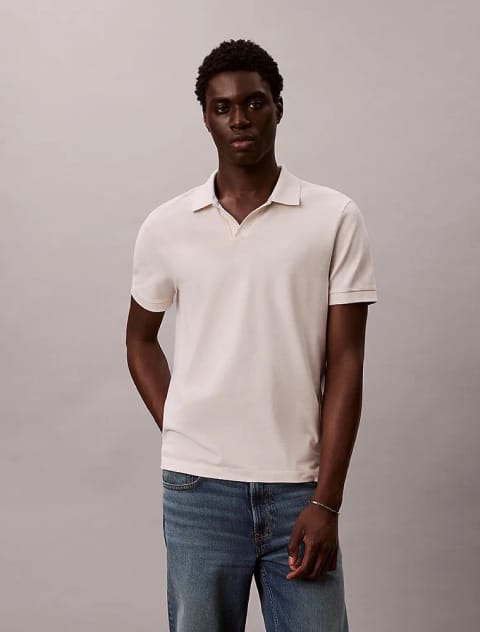 تی‌شرت پولو یقه باز کژوال مردانه Calvin Klein