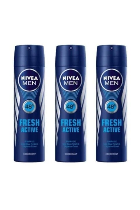 NIVEA Men دئودورانت Fresh Active 3×150 میلیلیتر