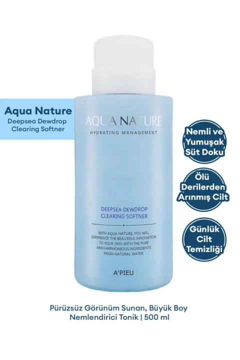 میشا تونیک پاککننده و صافکننده ۵۰۰ میلیلیتر A'PIEU Aqua Nature Deep-Sea Dewdrop Clea...