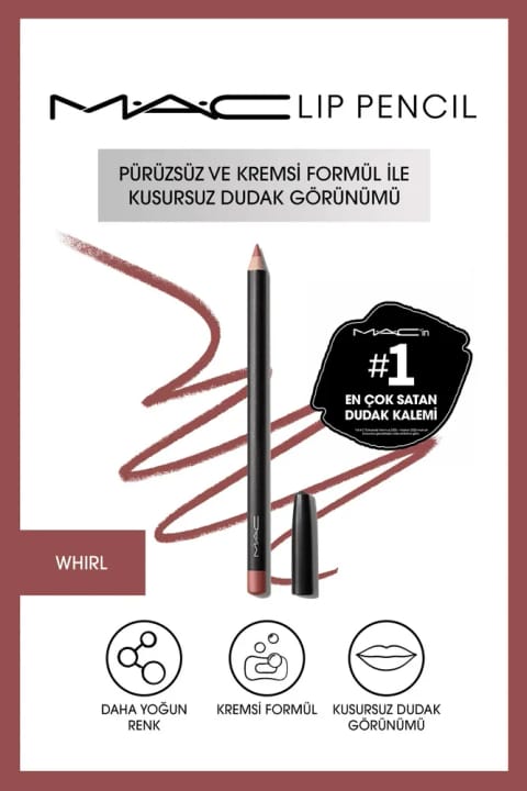 مداد لب کرمی ماندگار M.A.C - Lip Pencil - Whirl ۱.۴۵ گرم