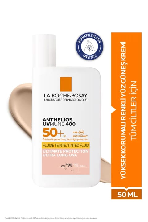 کرم ضد آفتاب رنگی La Roche Posay Anthelios UVmune Fluid SPF50+ 50ml