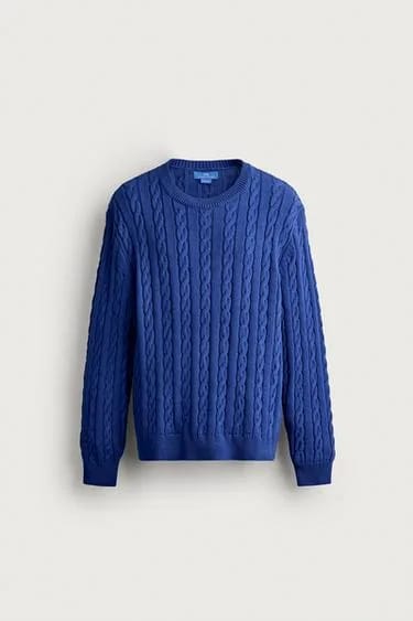 پلیور طرحدار بافت کابلی AARON LEVINE X ZARA