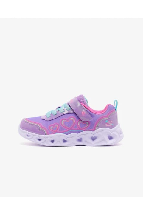 SKECHERS HEART LIGHTS کفش اسپرت دختر بچه بزرگ بنفش چراغ‌دار 303736L LVMT