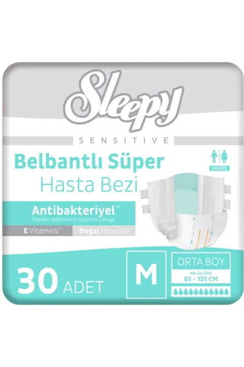 Sleepy Sensitive پوشک بزرگسال سوپر سایز M بسته ۳۰ عددی