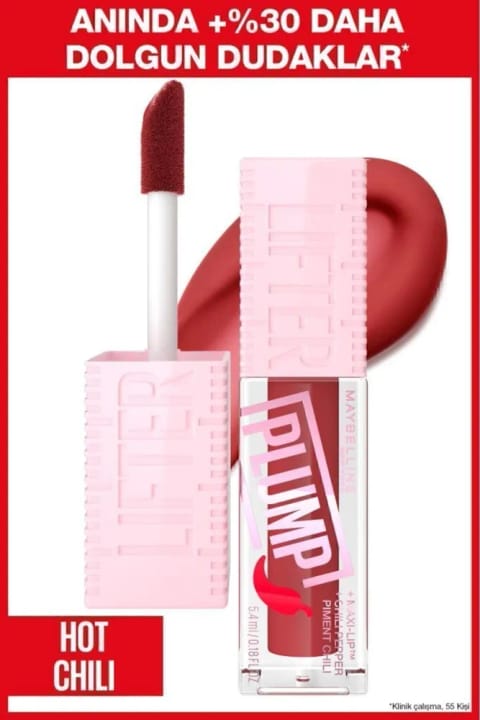 Maybelline New York Lifter Plump رژ لب براق - 006 Hot Chili