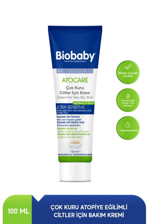 Biobaby کرم مخصوص پوست خشک 100 میلیلیتر