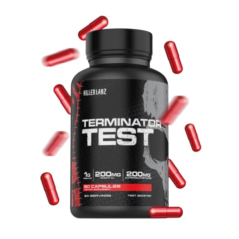 KILLER LABZ TERMINATOR TEST Tribulus, Longjack Tongkat ali 100:1 90 SERVINGS