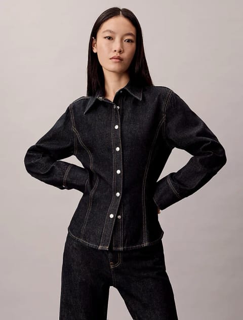 Calvin Klein زنانه پیراهن کلاسیک درزدار