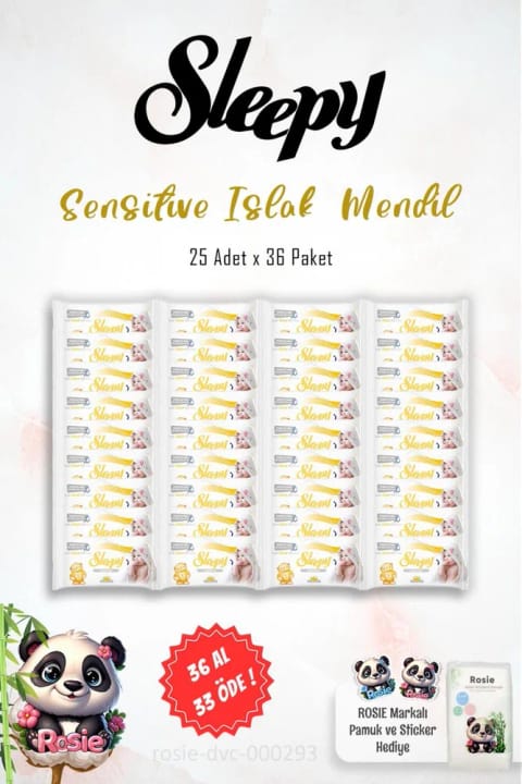 دستمال مرطوب حساس Sleepy 36 عددی