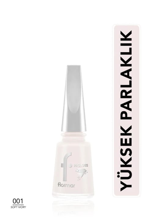 Flormar Higloss ماندگار با درخشش بالا — 001 Soft Ivory