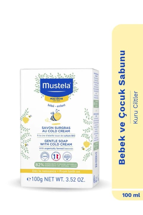 Mustela Cold Cream صابون مغذی دست و بدن کودک ۱۰۰ گرم