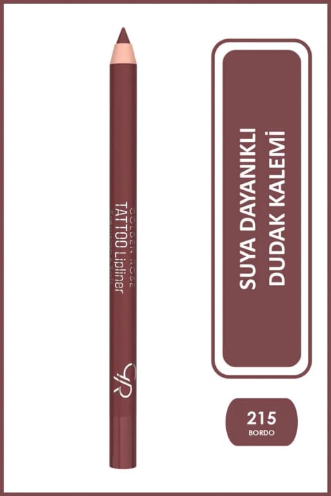 Golden Rose Tattoo Lipliner - خط لب ضد آب و ماندگار طولانی — 215 Burgundy Bordo