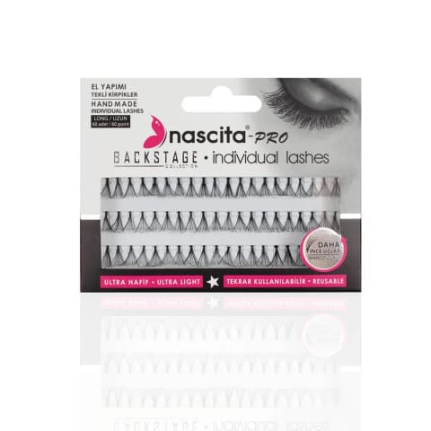 مژه مصنوعی تک‌رشته‌ای نازک بلند Nascita Backstage Collection NASEYE000102