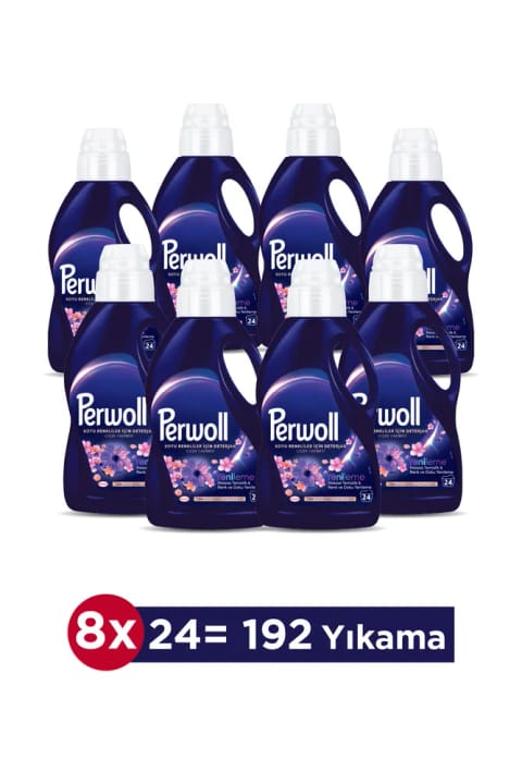 Perwoll Renewal رنگهای تیره گل جذاب 8x 1.485 ml 192 شستشو